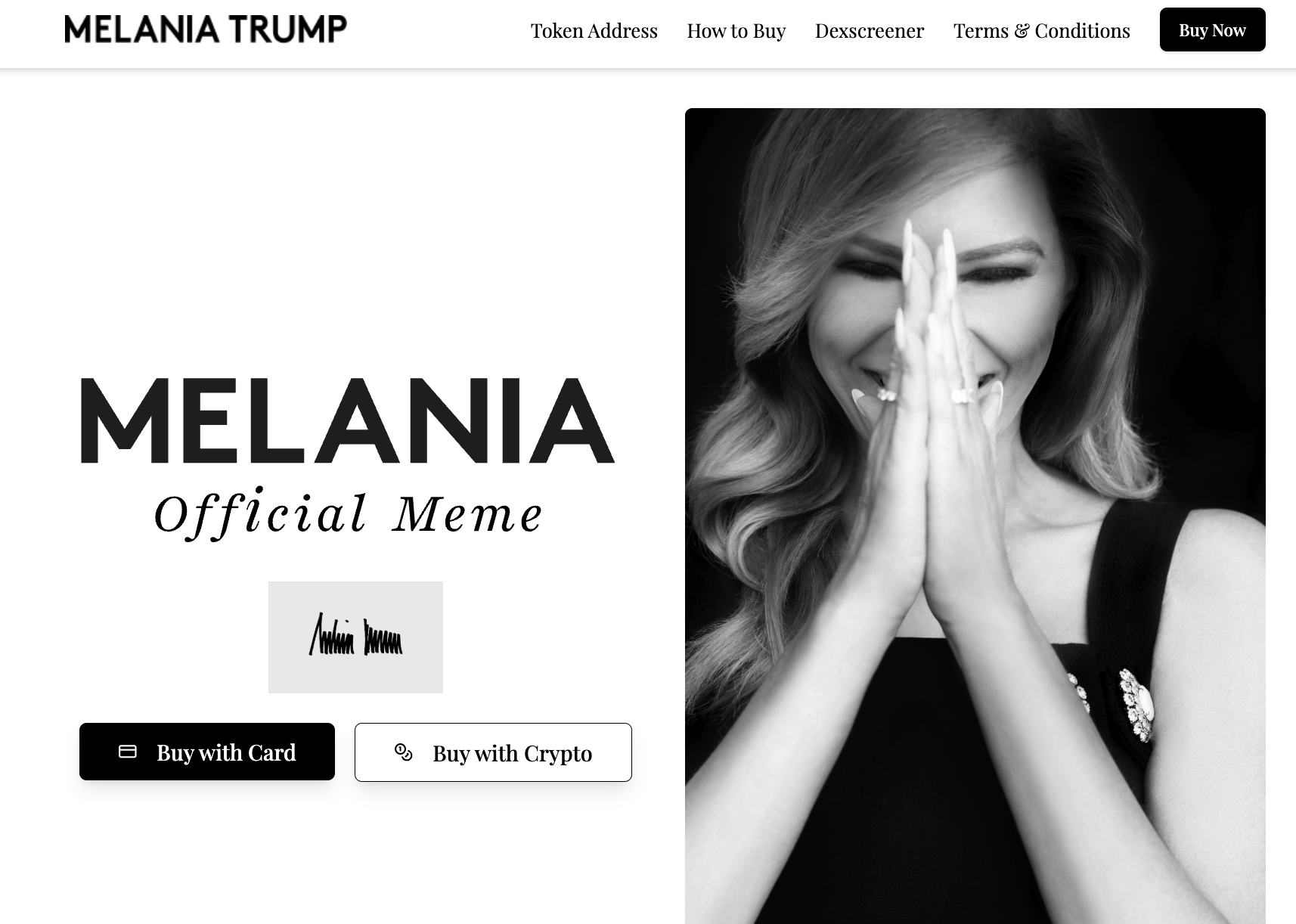 突發，川普他老婆melania也發幣了!附MELANIA購 圖片